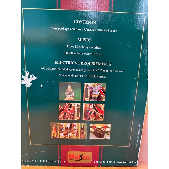 Vintage St. Nicholas Christmas Merry Go Round Carousel - Picture 13 of 16